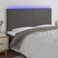 vidaXL szürke műbőr LED-es fejtámla 200x5x118/128 cm ágy és ágykellék