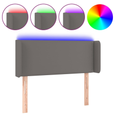 vidaXL szürke műbőr LED-es fejtámla 83x16x78/88 cm (3123172) ágy és ágykellék
