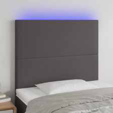 vidaXL szürke műbőr LED-es fejtámla 90x5x118/128 cm ágy és ágykellék