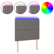 vidaXL szürke műbőr LED-es fejtámla 90x5x118/128 cm (3122366) ágy és ágykellék