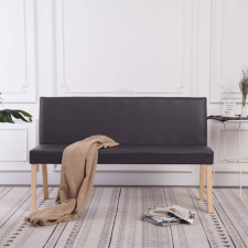 vidaXL szürke műbőr pad 139,5 cm bútor