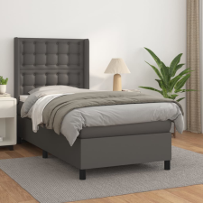 vidaXL szürke műbőr rugós ágy matraccal 100 x 200 cm ágy és ágykellék