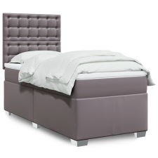 vidaXL szürke műbőr rugós ágy matraccal 100 x 200 cm ágy és ágykellék