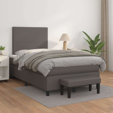 vidaXL szürke műbőr rugós ágy matraccal 120 x 200 cm ágy és ágykellék