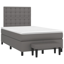 vidaXL szürke műbőr rugós ágy matraccal 120x190 cm ágy és ágykellék