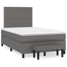 vidaXL szürke műbőr rugós ágy matraccal 120x190 cm ágy és ágykellék