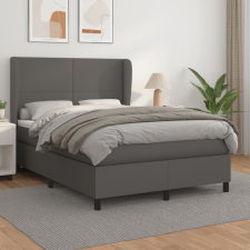 vidaXL szürke műbőr rugós ágy matraccal 140 x 200 cm ágy és ágykellék