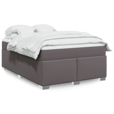 vidaXL szürke műbőr rugós ágy matraccal 140x190 cm ágy és ágykellék