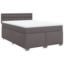 vidaXL szürke műbőr rugós ágy matraccal 140x190 cm (3286122) ágy és ágykellék