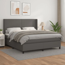 vidaXL szürke műbőr rugós ágy matraccal 180 x 200 cm ágy és ágykellék