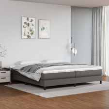 vidaXL szürke műbőr rugós ágy matraccal 200 x 200 cm ágy és ágykellék
