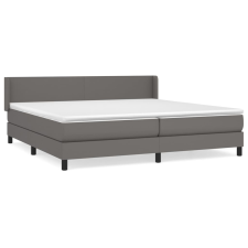 vidaXL szürke műbőr rugós ágy matraccal 200 x 200 cm (3130683) ágy és ágykellék