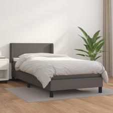 vidaXL szürke műbőr rugós ágy matraccal 80 x 200 cm ágy és ágykellék