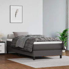 vidaXL szürke műbőr rugós ágy matraccal 90 x 200 cm ágy és ágykellék
