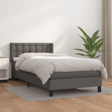 vidaXL szürke műbőr rugós ágy matraccal 90x190 cm ágy és ágykellék