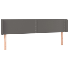 vidaXL szürke műbőr szárnyas fejtámla 183x16x78/88 cm (3118734) ágy és ágykellék
