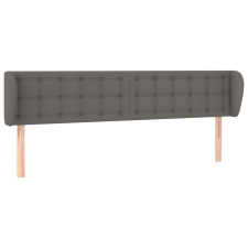 vidaXL szürke műbőr szárnyas fejtámla szárnyakkal 183x23x78/88 cm (3117250) ágy és ágykellék