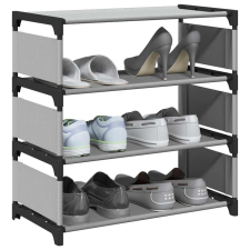 vidaXL szürke nem szőtt szövetből cipőállvány 4 szintes 54x28x55 cm bútor