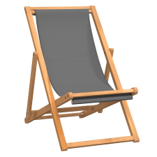 vidaXL szürke összecsukható tömör tíkfa strandszék (47415) kerti bútor