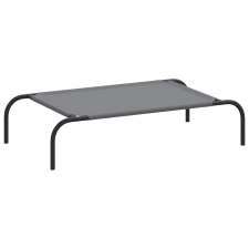 vidaXL szürke oxford szövet és acél emelt kutyafekhely 90x50x20 cm (42000846) szállítóbox, fekhely kutyáknak