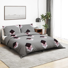 vidaXL szürke pamut ágyneműhuzat-garnitúra 135 x 200 cm lakástextília