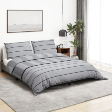 vidaXL szürke pamut ágyneműhuzat-garnitúra 135 x 200 cm lakástextília