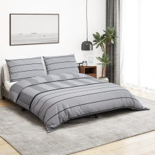 vidaXL szürke pamut ágyneműhuzat-garnitúra 140 x 200 cm lakástextília