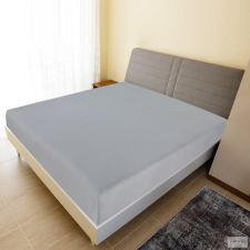 vidaXL Szürke pamutdzsörzé gumis lepedő 90x200 cm lakástextília