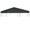 vidaXL Szürke pavilon tetőponyva 310 g/m², 3 x 3 m