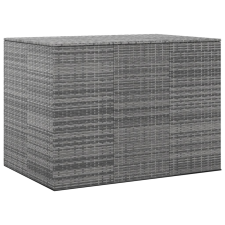 vidaXL szürke polietilén rattan kerti párnatartó láda 145x100x103 cm kerti tárolás