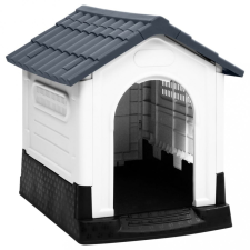 vidaXL szürke polipropilén kutyaház 57x68x66 cm szállítóbox, fekhely kutyáknak