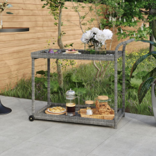 vidaXL szürke polyrattan bárkocsi 100 x 45 x 83 cm bútor