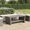 vidaXL Szürke polyrattan dohányzóasztal 100 x 50 x 40 cm (319391)