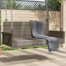 vidaXL szürke polyrattan hintapad 119x56x48 cm hintaágy