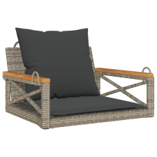 vidaXL szürke polyrattan hintapad párnákkal 63 x 62 x 40 cm (368174) kerti bútor