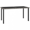 vidaXL Szürke polyrattan kerti étkezőasztal 140 x 70 x 73 cm