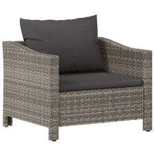 vidaXL szürke polyrattan kerti fotel párnával (362693) kerti bútor