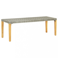 vidaXL Szürke polyrattan kerti pad 80 cm kerti bútor