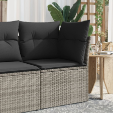 vidaXL szürke polyrattan kerti sarokkanapé párnával kerti bútor