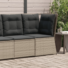 vidaXL szürke polyrattan kerti sarokkanapé párnával kerti bútor
