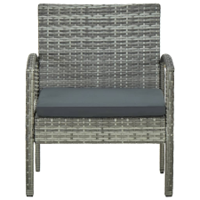 vidaXL szürke polyrattan kerti szék párnával (45796) kerti bútor