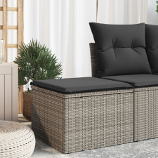 vidaXL szürke polyrattan kerti szék párnával 55 x 55 x 37 cm kerti bútor