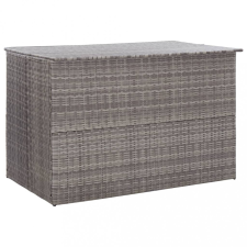 vidaXL Szürke polyrattan kerti tárolóláda 150 x 100 x 100 cm kerti tárolás