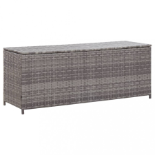 vidaXL Szürke polyrattan kerti tárolóláda 150 x 50 x 60 cm kerti tárolás