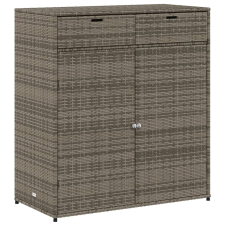 vidaXL szürke polyrattan kerti tárolószekrény 105 x 55 x 113 cm (365565) kerti tárolás