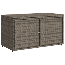 vidaXL szürke polyrattan kerti tárolószekrény 110 x 55 x 60,5 cm (365569) kerti tárolás