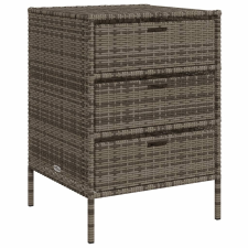 vidaXL szürke polyrattan kerti tárolószekrény 55 x 59 x 80 cm (365553) kerti tárolás