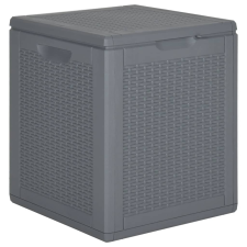 vidaXL szürke PP rattan kerti tárolóláda 90 L kerti tárolás