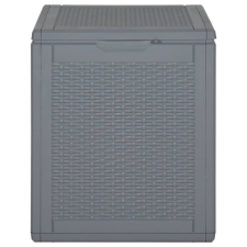 vidaXL szürke PP rattan kerti tárolóláda 90 L (364059) kerti tárolás