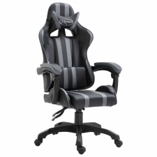 vidaXL szürke PU gamer szék forgószék